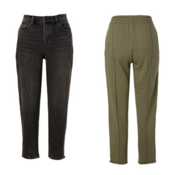 ALEXANDER WANG Jeans Sweatpants Black Green  24 - Picture 2 of 12